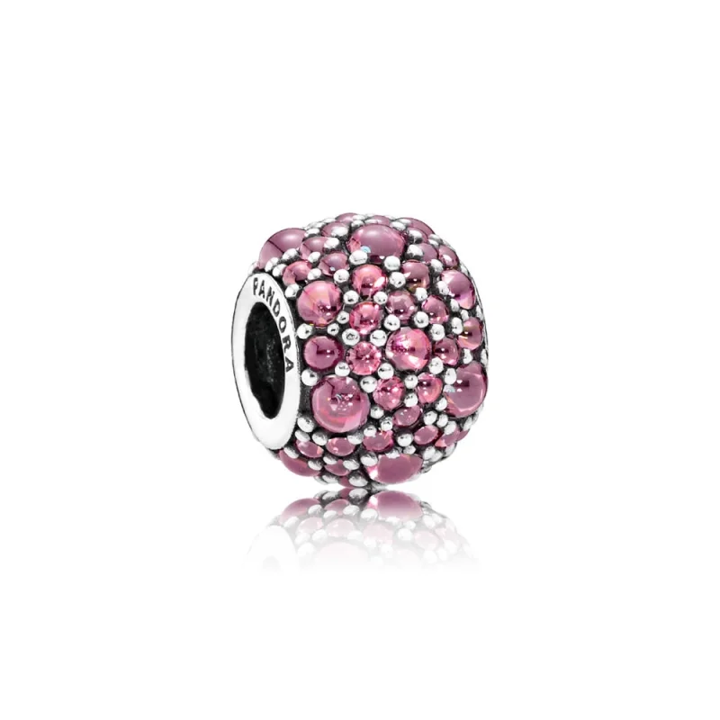 (Bild für) PANDORA Honeysuckle Pink Shimmering Droplets Charmora Charm - 791755HCZ