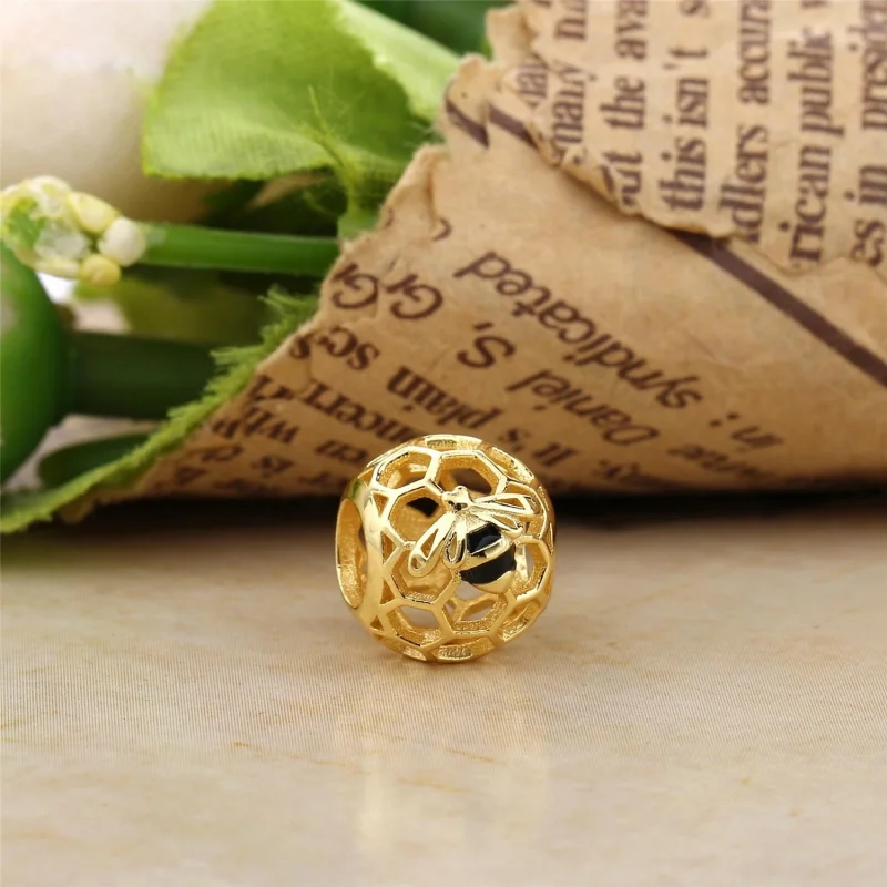 (Bild für) PANDORA Honigbienen-Charm, PANDORA Shine™ - 767023EN16 - Ansicht 2