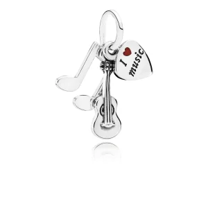 (Bild für) PANDORA I Love Music Roter Emaille-Anhänger - 791504EN09