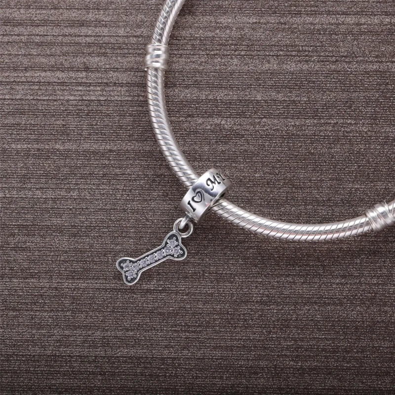 (Bild für) PANDORA „I Love My Dog“-Anhänger, klare CZ - 791263CZ - Ansicht 4