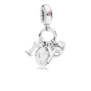 (Bild für) PANDORA „I Love You“-Anhänger, schicker Fuchsia-Pink-CZ - 796596FPC