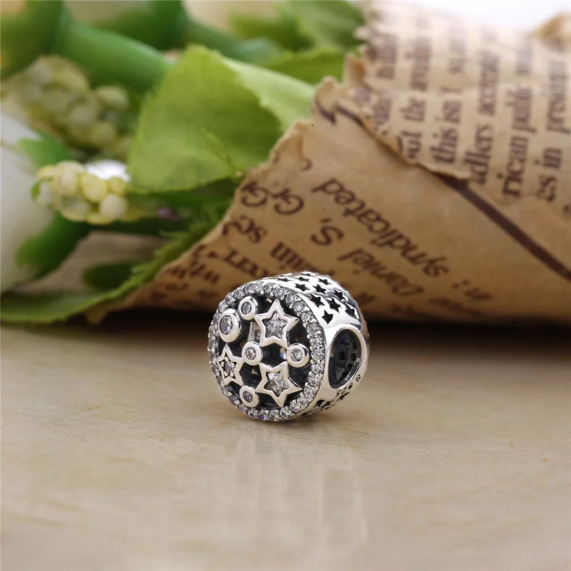 (Bild für) PANDORA Illuminating Stars Charm, silberne Emaille mit klaren CZ - 796373CZ - Ansicht 3