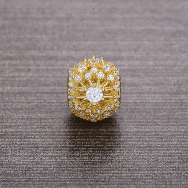 (Bild für) PANDORA Inner Radiance Charm, klare CZ 14K Gold - 750838CZ - Ansicht 2
