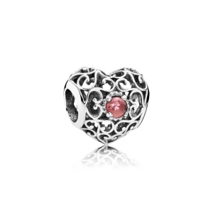 (Bild für) PANDORA Januar Signature Herz-Geburtsstein-Charmora-Charm - 791784GR