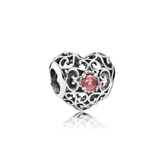 (Bild für) PANDORA Januar Signature Herz-Geburtsstein-Charmora-Charm - 791784GR