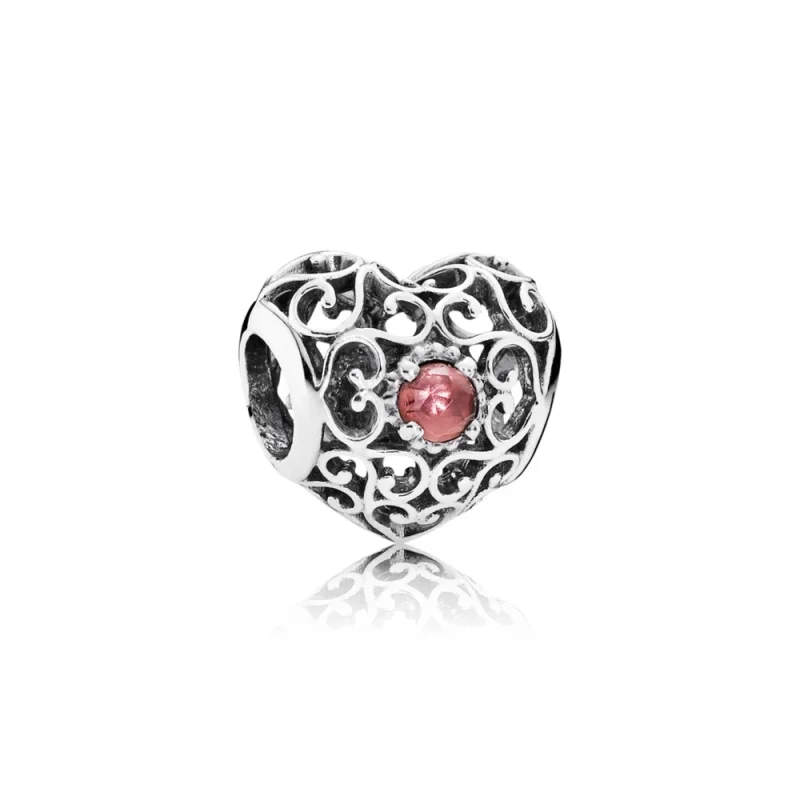 (Bild für) PANDORA Januar Signature Herz-Geburtsstein-Charmora-Charm - 791784GR