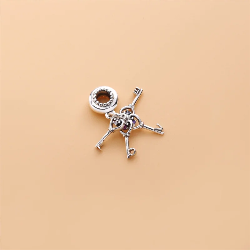 (Bild für) PANDORA Keys of Love-Anhänger, rote CZ und mehrfarbige Kristalle - 797654NPMMX - Ansicht 3