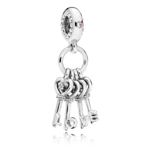 (Bild für) PANDORA Keys of Love-Anhänger, rote CZ und mehrfarbige Kristalle - 797654NPMMX