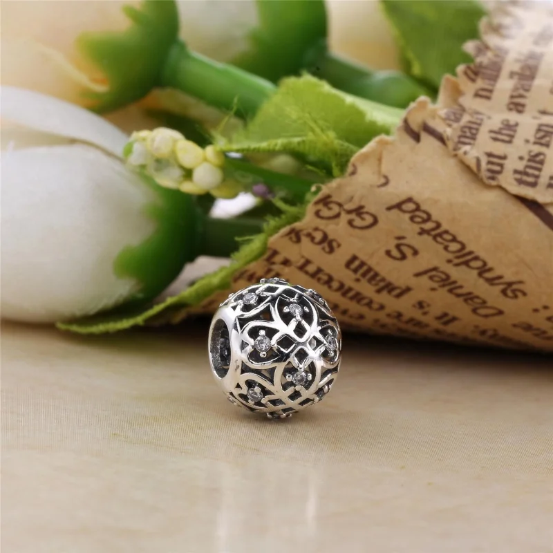 (Bild für) PANDORA Komplizierter Gitter-Charm, klare CZ - 791295CZ - Ansicht 2