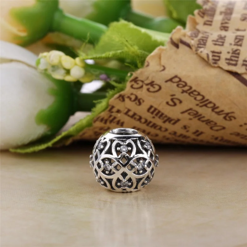 (Bild für) PANDORA Komplizierter Gitter-Charm, klare CZ - 791295CZ - Ansicht 3