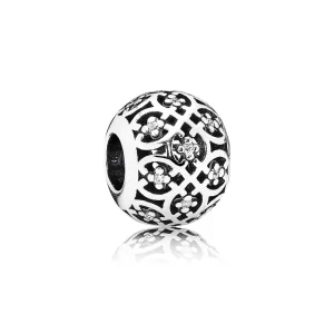 (Bild für) PANDORA Komplizierter Gitter-Charm, klare CZ - 791295CZ