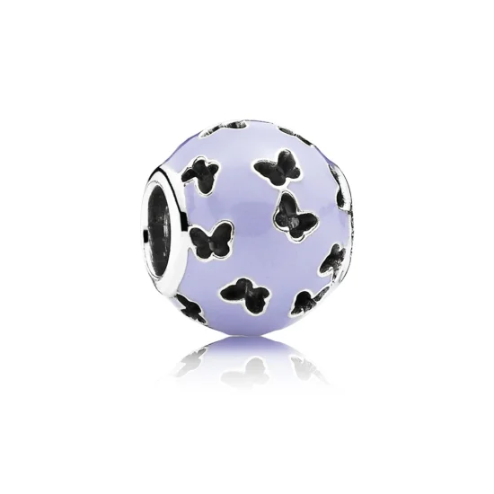 (Bild für) PANDORA Lavendel Flatternde Schmetterlinge Charm - 791483EN66