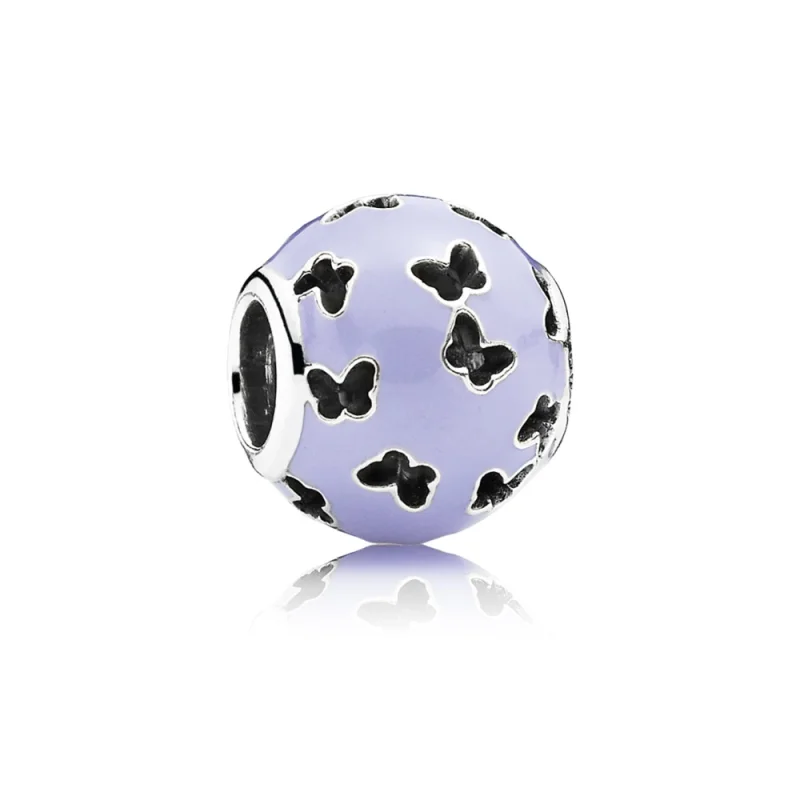 (Bild für) PANDORA Lavendel Flatternde Schmetterlinge Charm - 791483EN66