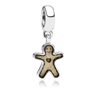 (Bild für) PANDORA Lebkuchenmann-Anhänger, goldene Emaille - 790997EN29