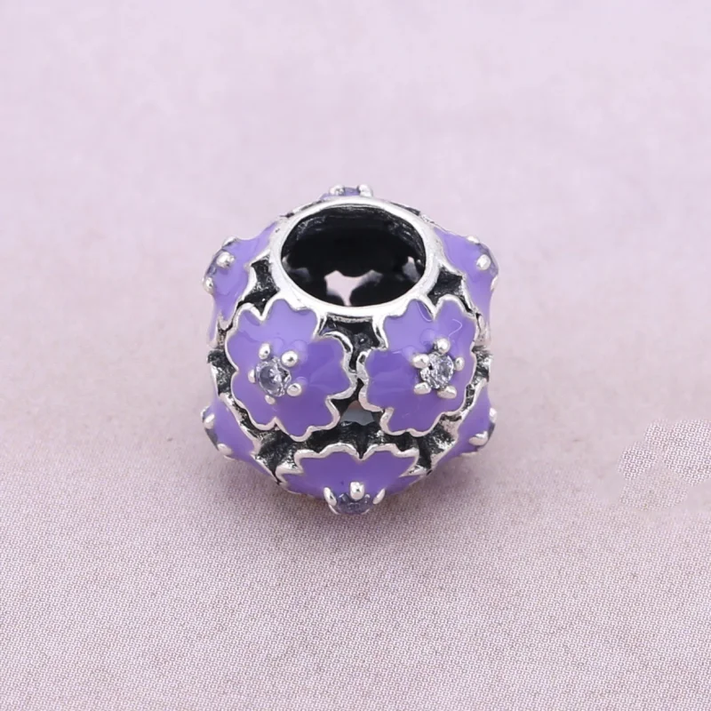 (Bild für) PANDORA Lila Blumen Charm - PD0021-1K - Ansicht 2