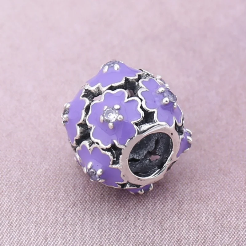 (Bild für) PANDORA Lila Blumen Charm - PD0021-1K - Ansicht 3