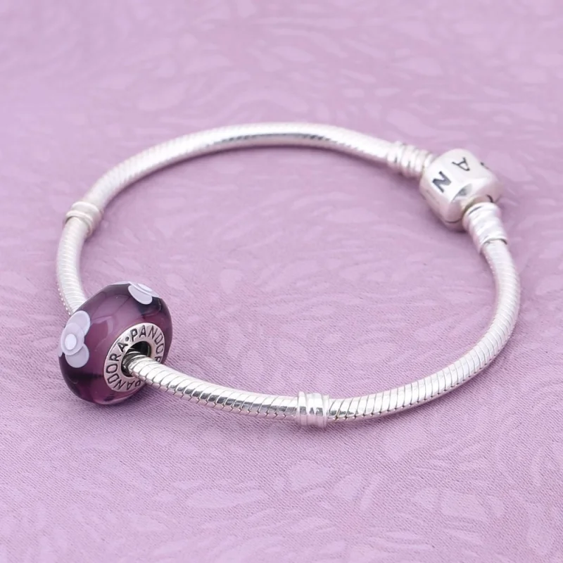 (Bild für) PANDORA Lila Blumen für Dich Charm - 790643 - Ansicht 2