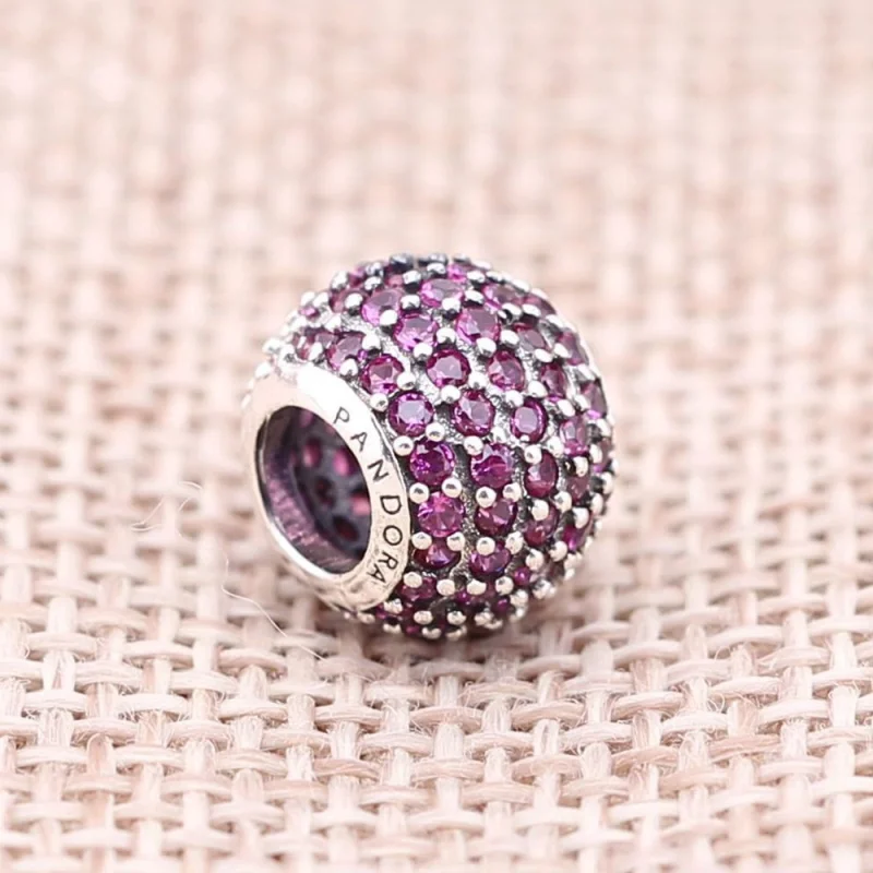 (Bild für) PANDORA Lila Pavé-Kugel-Charm - 791051CFP - Ansicht 2