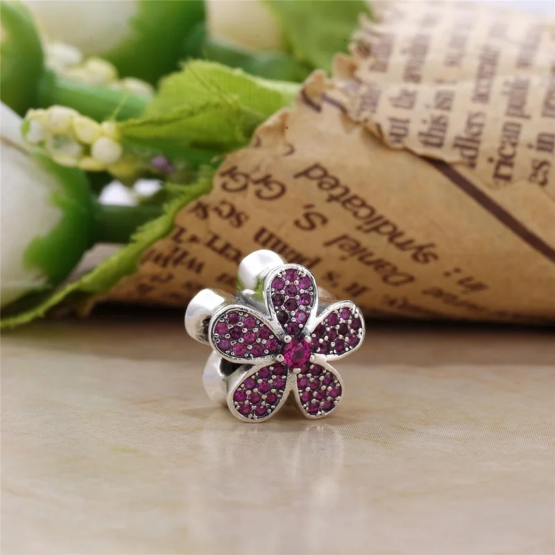 (Bild für) PANDORA Lila schillernder Gänseblümchen-Charm - 791480CZA - Ansicht 2