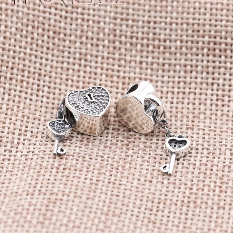 (Bild für) PANDORA Lock of Love Herzanhänger - 791429CZ - Ansicht 3