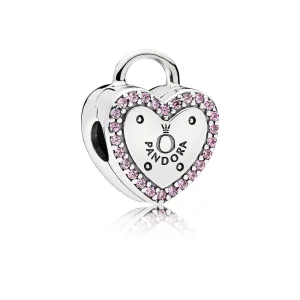 (Bild für) PANDORA Lock Your Promise Clip, Fancy Fuchsia Pink CZ - 796556FPC