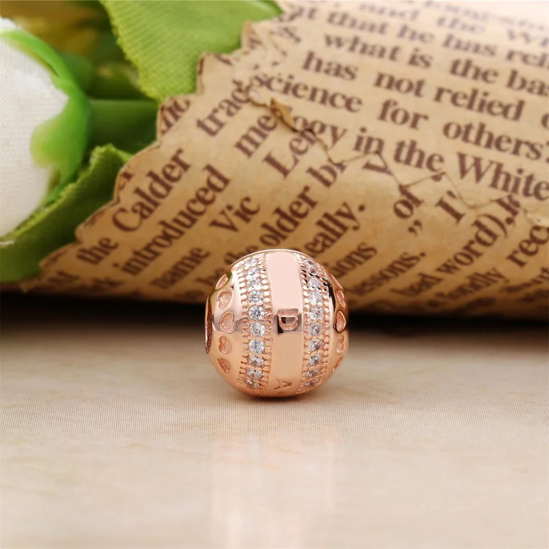 (Bild für) PANDORA-Logo-Herzen-Clip aus Roségold - 787433CZ - Ansicht 2