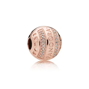 (Bild für) PANDORA-Logo-Herzen-Clip aus Roségold - 787433CZ
