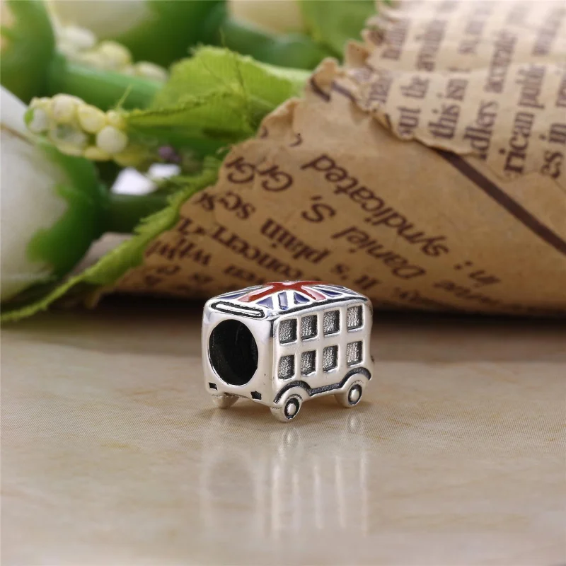 (Bild für) PANDORA London Bus Charm, blau-rote Emaille - 791049ER - Ansicht 3
