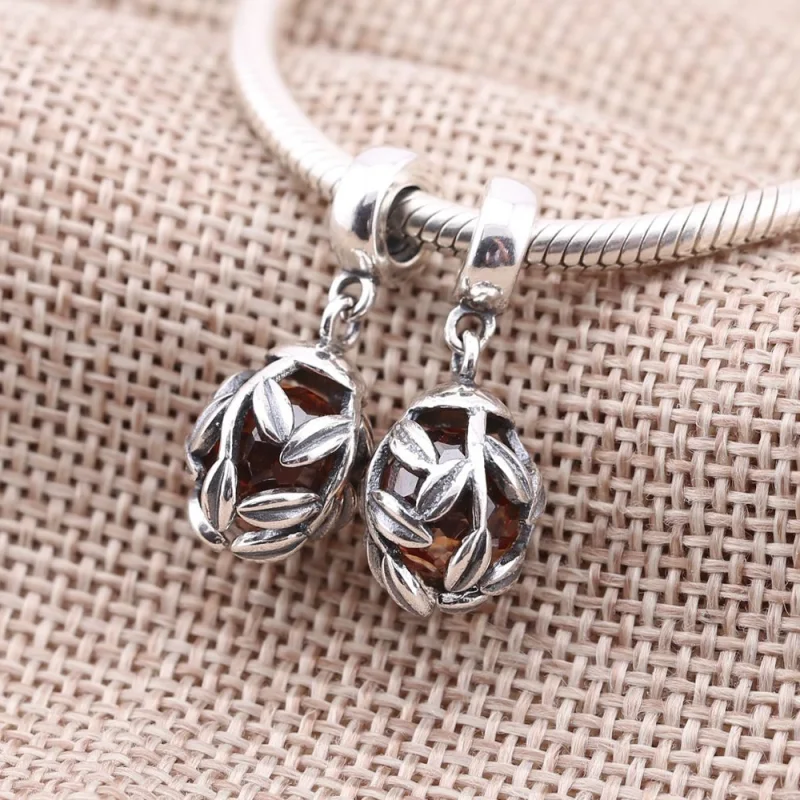 (Bild für) PANDORA Lorbeerblätter, goldfarbener Cz-Anhänger-Charm - 791407CCZ - Ansicht 2
