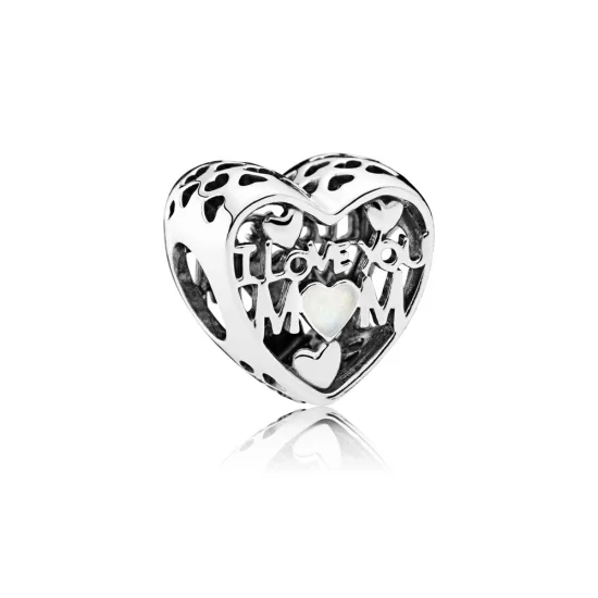 (Bild für) PANDORA Love for Mother, silberner Emaille-Charm - 792067EN23