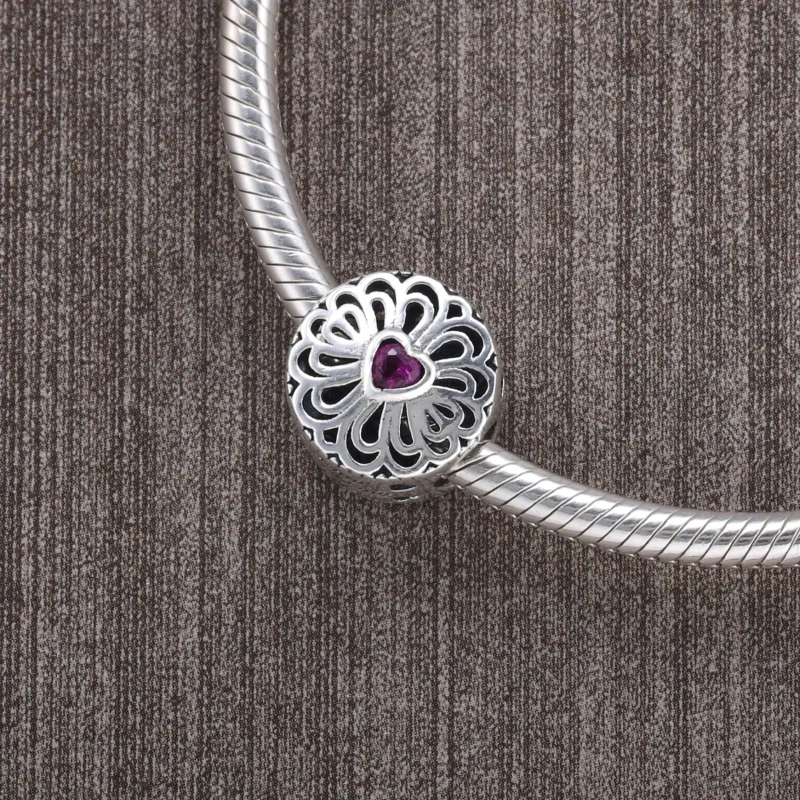 (Bild für) PANDORA Love Freundschafts-Charm, rosa CZ - 791955PCZ - Ansicht 2
