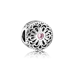 (Bild für) PANDORA Love Freundschafts-Charm, rosa CZ - 791955PCZ