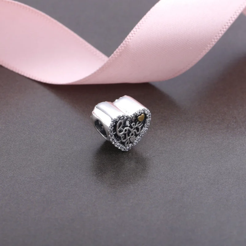 (Bild für) PANDORA Love Script Charm, klare CZ - 792037CZ - Ansicht 3