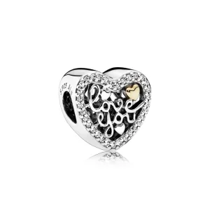(Bild für) PANDORA Love Script Charm, klare CZ - 792037CZ