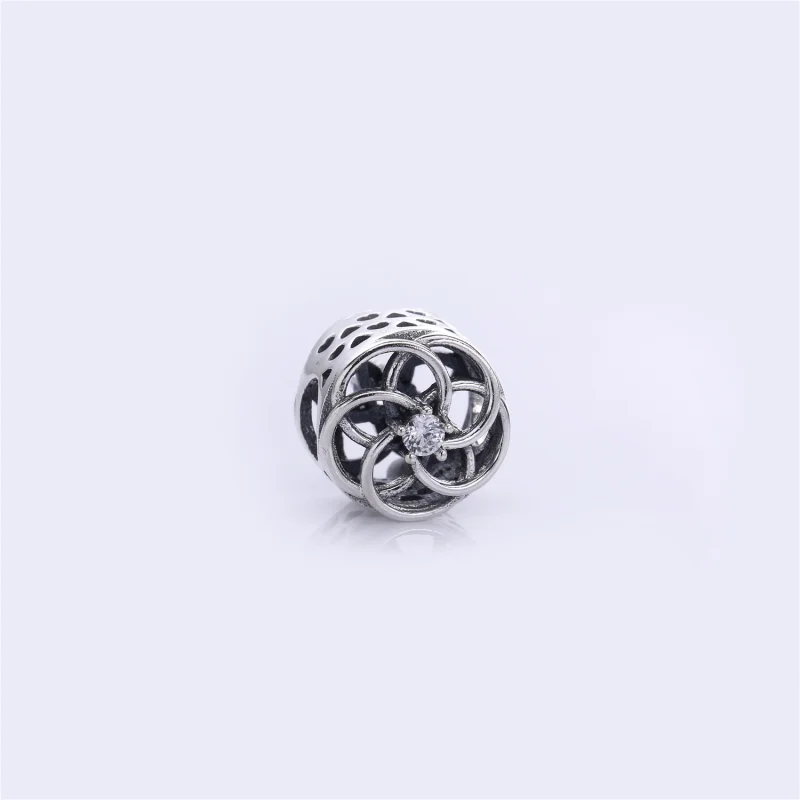 (Bild für) PANDORA Loving Bloom Charm, 14K Gold, klare CZ - 750598CZ - Ansicht 2