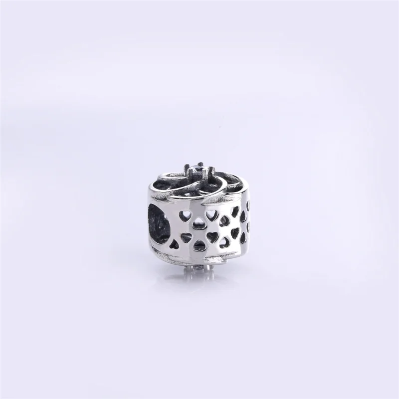 (Bild für) PANDORA Loving Bloom Charm, 14K Gold, klare CZ - 750598CZ - Ansicht 4
