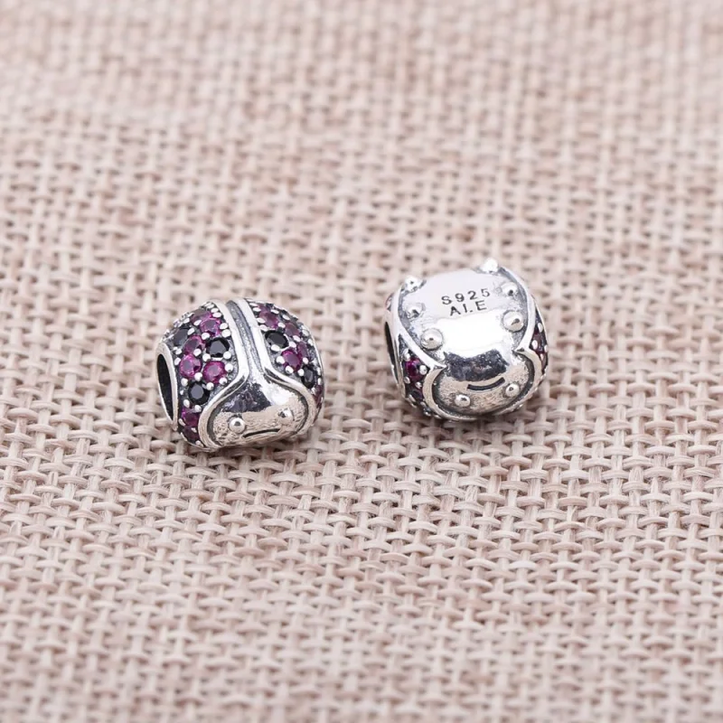 (Bild für) PANDORA Marienkäfer Pavé-Silberanhänger mit ausgefallenem rotem Zirkonia - 79148 - Ansicht 2