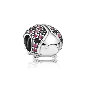 (Bild für) PANDORA Marienkäfer Pavé-Silberanhänger mit ausgefallenem rotem Zirkonia - 791484CFR