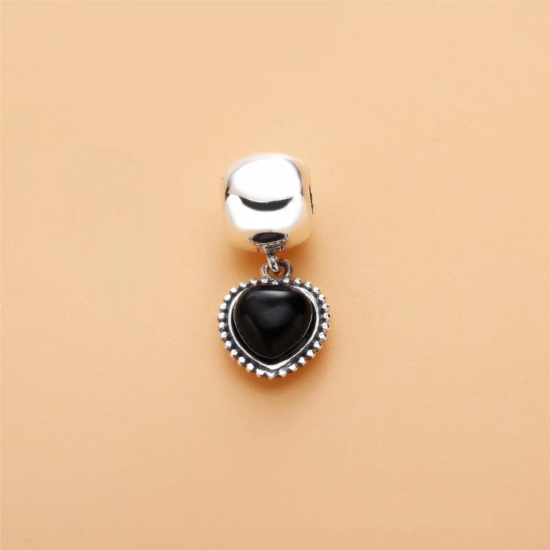 (Bild für) PANDORA Mi amor Baumeln, schwarzer Onyx - 791046ON - Ansicht 2