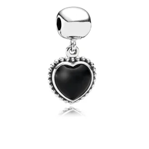 (Bild für) PANDORA Mi amor Baumeln, schwarzer Onyx - 791046ON