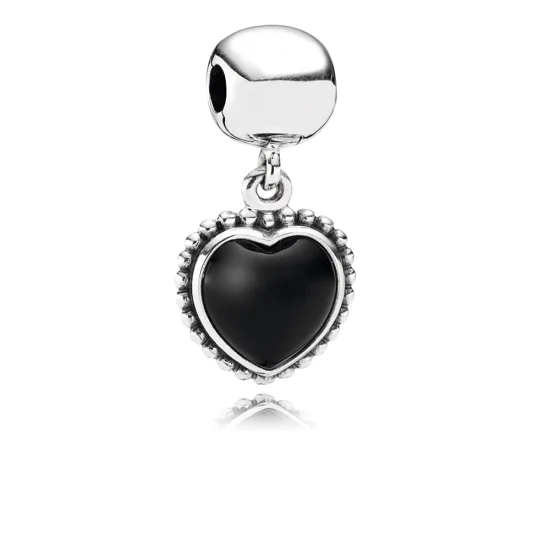 (Bild für) PANDORA Mi amor Baumeln, schwarzer Onyx - 791046ON