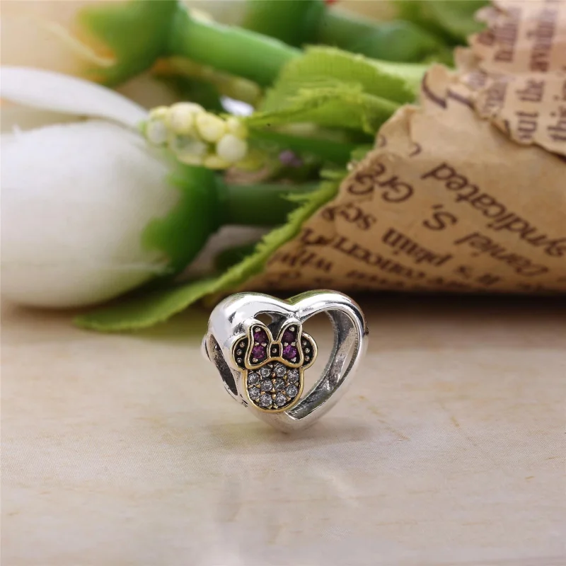 (Bild für) PANDORA Mickey und Minnie Together Charm, klare CZ - PX00295-1 - Ansicht 2