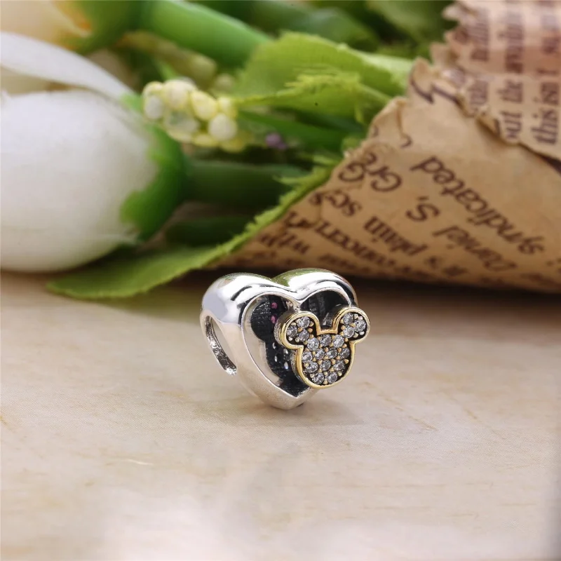 (Bild für) PANDORA Mickey und Minnie Together Charm, klare CZ - PX00295-1 - Ansicht 3