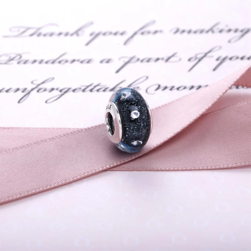 (Bild für) PANDORA Mitternachtsblaue Fizzle-Murano-Perle - 791627CZ - Ansicht 3