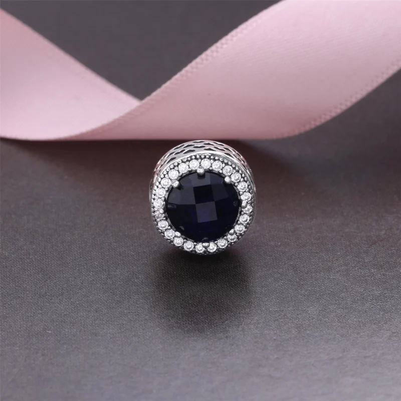 (Bild für) PANDORA Mitternachtsblauer strahlender Herz-Charm - 791725NMB - Ansicht 2
