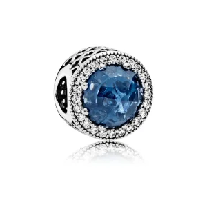 (Bild für) PANDORA Mitternachtsblauer strahlender Herz-Charm - 791725NMB