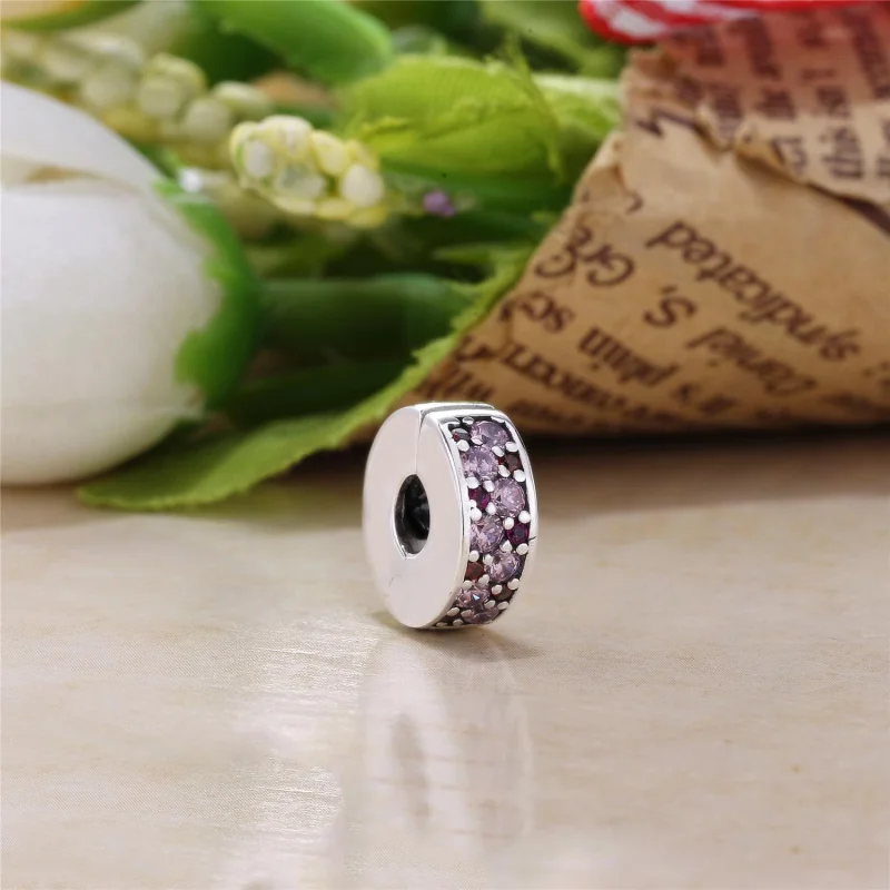 (Bild für) PANDORA Mosaik Shining Elegance, Fancy Pink Fancy Purple CZ Spacer - 791817CZSMX - Ansicht 2