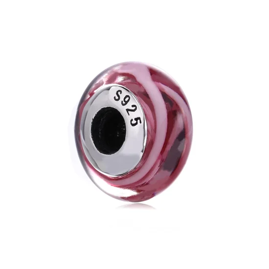 (Bild für) PANDORA Murano-Charm aus rosa Glas - PL00068-1
