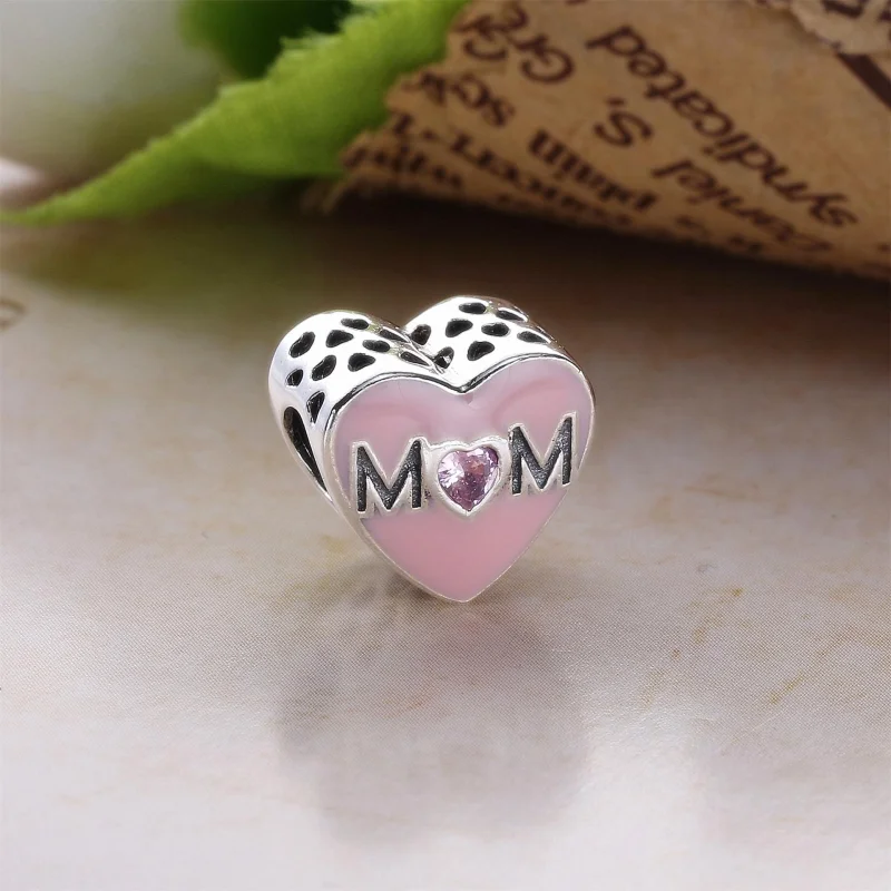 (Bild für) PANDORA Mutter-Herz-Charm, rosa CZ - 791881PCZ - Ansicht 2