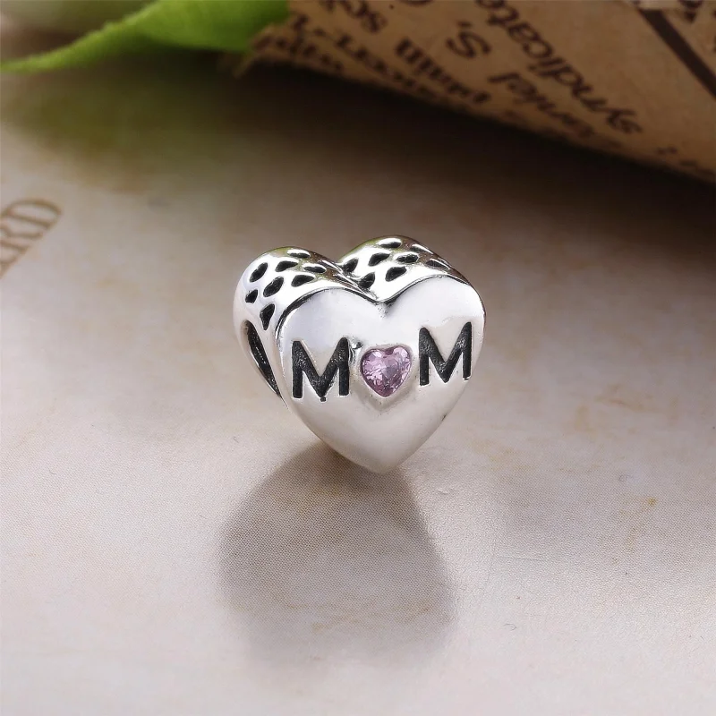 (Bild für) PANDORA Mutter-Herz-Charm, rosa CZ - 791881PCZ - Ansicht 3
